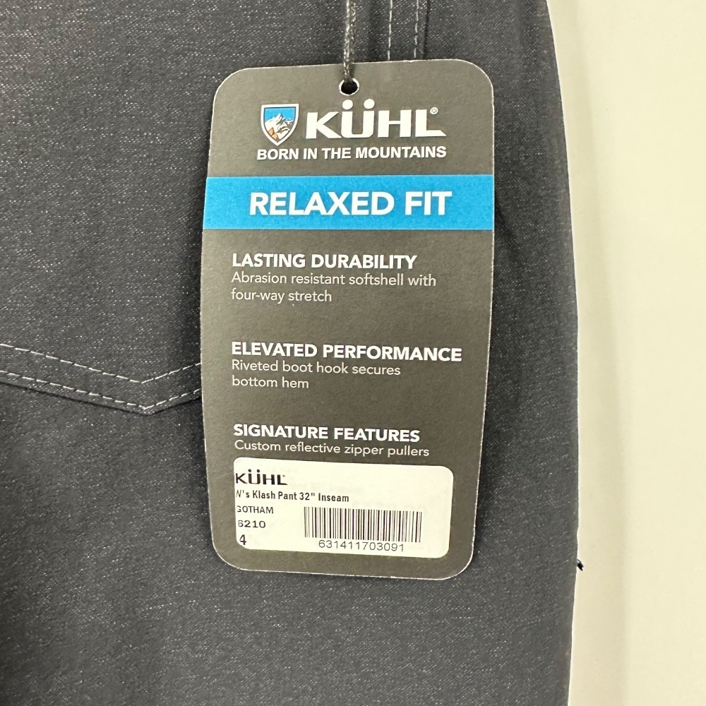 Kuhl Klash Pants Relaxed Fit Softshell Hiking Travel Size 4 Gotham 6210 - Picture 11 of 15